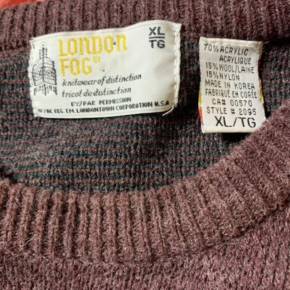 Vintage London Fog Hunting Dogs Sweater Embroidered Grandpa Dad Crewneck - Picture 6 of 11